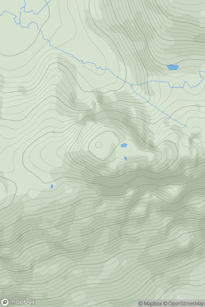 Thumbnail image for An Caisteal [Knoydart to Glen Kingie] showing contour plot for surrounding peak